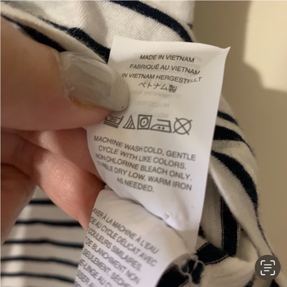 Madewell Navy/Whire Striped Short Sleeve Pocket Tee Size Small - Picture 6 of 8